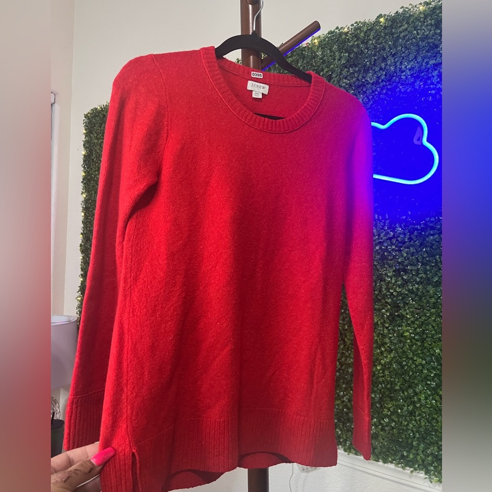 J.Crew xs long sleeve mercantile cotton wool blend sweater 0395